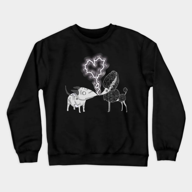 Sparky and Persephone- Frankenwennie Crewneck Sweatshirt by tesiamarieart